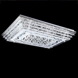 Flush Mount Three Color Light με μοντέρνο μοντέρνο γυαλί με τηλεχειριστήριο