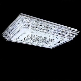 Flush Mount Three Color Light με μοντέρνο μοντέρνο γυαλί με τηλεχειριστήριο