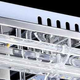 Flush Mount Three Color Light με μοντέρνο μοντέρνο γυαλί με τηλεχειριστήριο