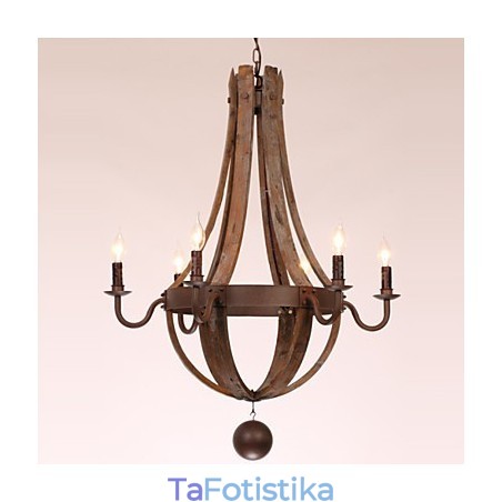 Πολυέλαιος 6 φωτάκια Vintage Retro Country Living Τραπεζαρία Garage Metal Πολυέλαιος 6 φωτάκια Vintage Retro Country Living Τραπεζαρία Garage Metal