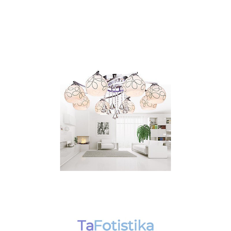 Πολυέλαιος Modern Crystal Living 8 φώτα