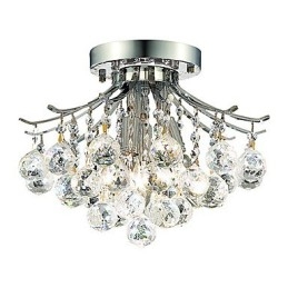 Μοντέρνα 3 Light Flush Mount φώτα με κρυστάλλινες χάντρες
