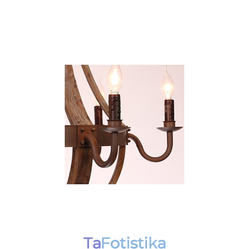 Πολυέλαιος 6 φωτάκια Vintage Retro Country Living Τραπεζαρία Garage Metal