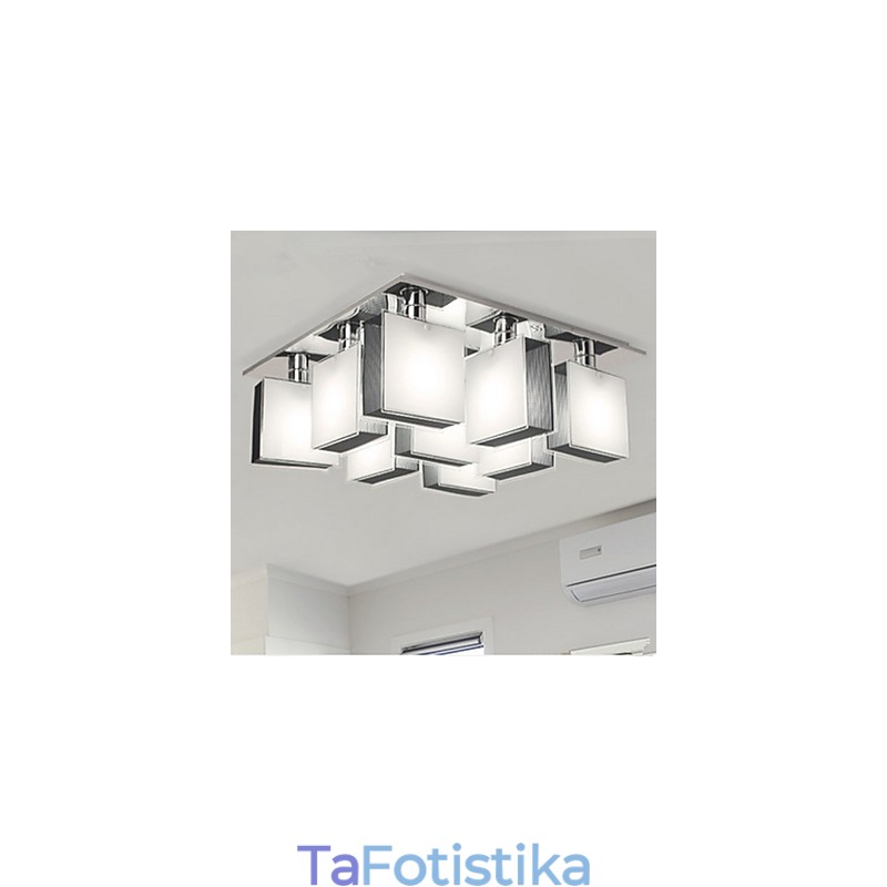 Σύγχρονη, σύγχρονη, μεταλλική βάση χρώμιο
