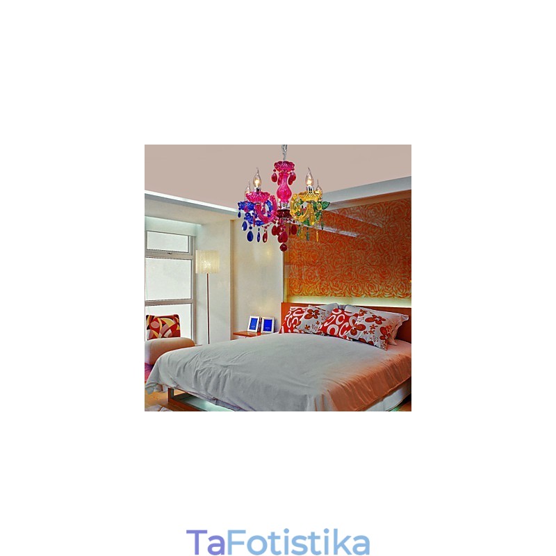 Παραδοσιακός ακρυλικός πολυέλαιος κλασικού κρυστάλλου χρωμίου