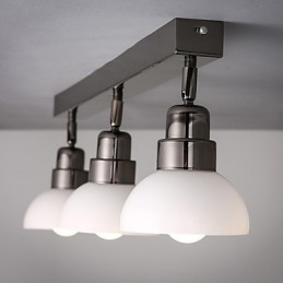 Flush Mount Trinal κεφαλή ελαφρύ λευκό γυάλινο πλαίσιο αλουμινίου Fashion Modern
