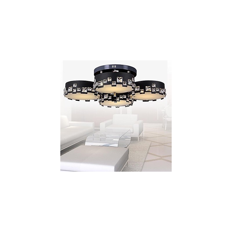 Μοντέρνο Σύγχρονο Crystal Metal Flush Mount
