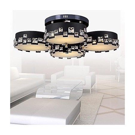 Μοντέρνο Σύγχρονο Crystal Metal Flush Mount Μοντέρνο Σύγχρονο Crystal Metal Flush Mount