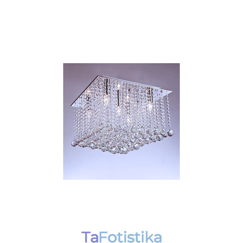 Flush Mount Crystal Modern Contemporary Metal