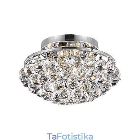 Μοντέρνα 4 Light Flush Mount φώτα με κρυστάλλινες σταγόνες στρογγυλά Μοντέρνα 4 Light Flush Mount φώτα με κρυστάλλινες σταγόνες στρογγυλά
