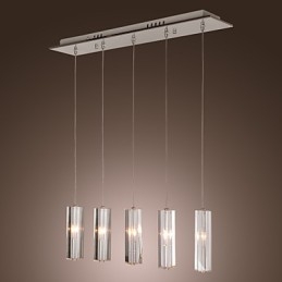 Μοντέρνο μοντέρνο κρεμαστό φως Island Crystal Chrome Metal Light