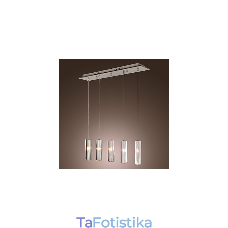 Μοντέρνο μοντέρνο κρεμαστό φως Island Crystal Chrome Metal Light