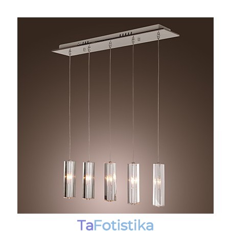 Μοντέρνο μοντέρνο κρεμαστό φως Island Crystal Chrome Metal Light Μοντέρνο μοντέρνο κρεμαστό φως Island Crystal Chrome Metal Light