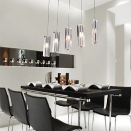 Μοντέρνο μοντέρνο κρεμαστό φως Island Crystal Chrome Metal Light