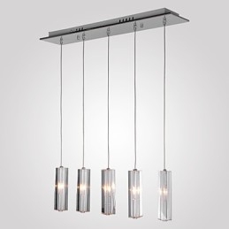 Μοντέρνο μοντέρνο κρεμαστό φως Island Crystal Chrome Metal Light