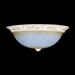 White Flush Mount Ανοιχτό κίτρινο λευκό γυαλί ρητίνης μοτίβο σκάλισμα European Classic