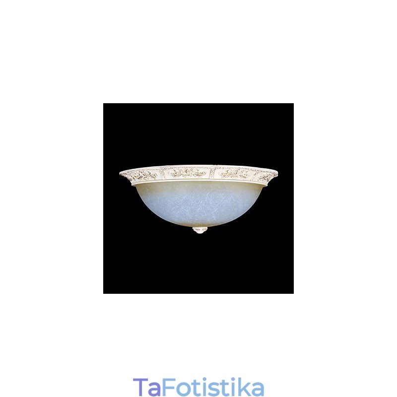 White Flush Mount Ανοιχτό κίτρινο λευκό γυαλί ρητίνης μοτίβο σκάλισμα European Classic