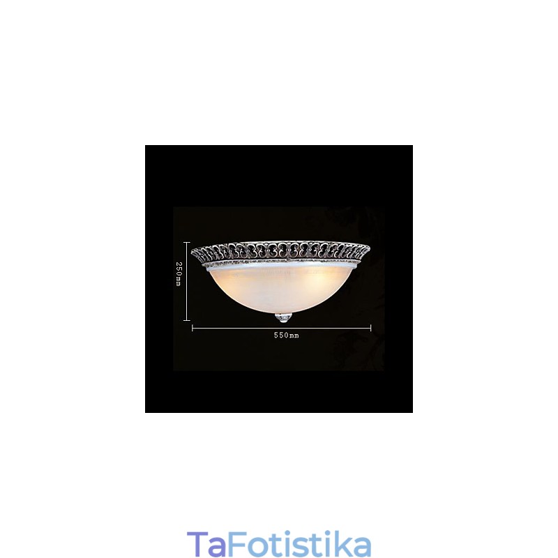 Σκούρο καφέ Flush Mount Ανοιχτό γυάλινο μοτίβο ρητίνης σκάλισμα European Classic