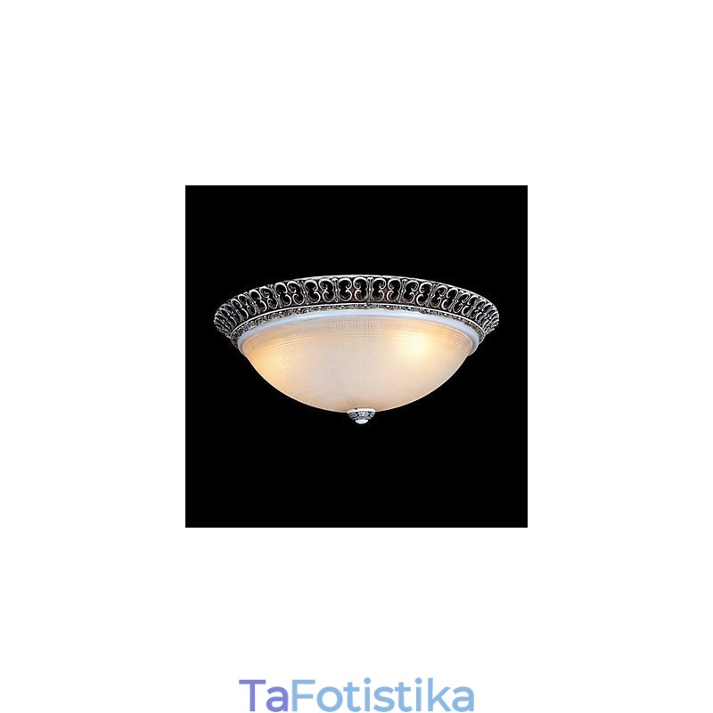 Σκούρο καφέ Flush Mount Ανοιχτό γυάλινο μοτίβο ρητίνης σκάλισμα European Classic