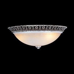 Σκούρο καφέ Flush Mount Ανοιχτό γυάλινο μοτίβο ρητίνης σκάλισμα European Classic