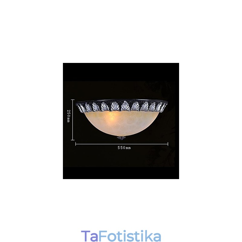 Flush Mount Light μοτίβο γυαλί ρητίνης ασημί σκάλισμα European Classic