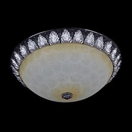 Flush Mount Light μοτίβο γυαλί ρητίνης ασημί σκάλισμα European Classic
