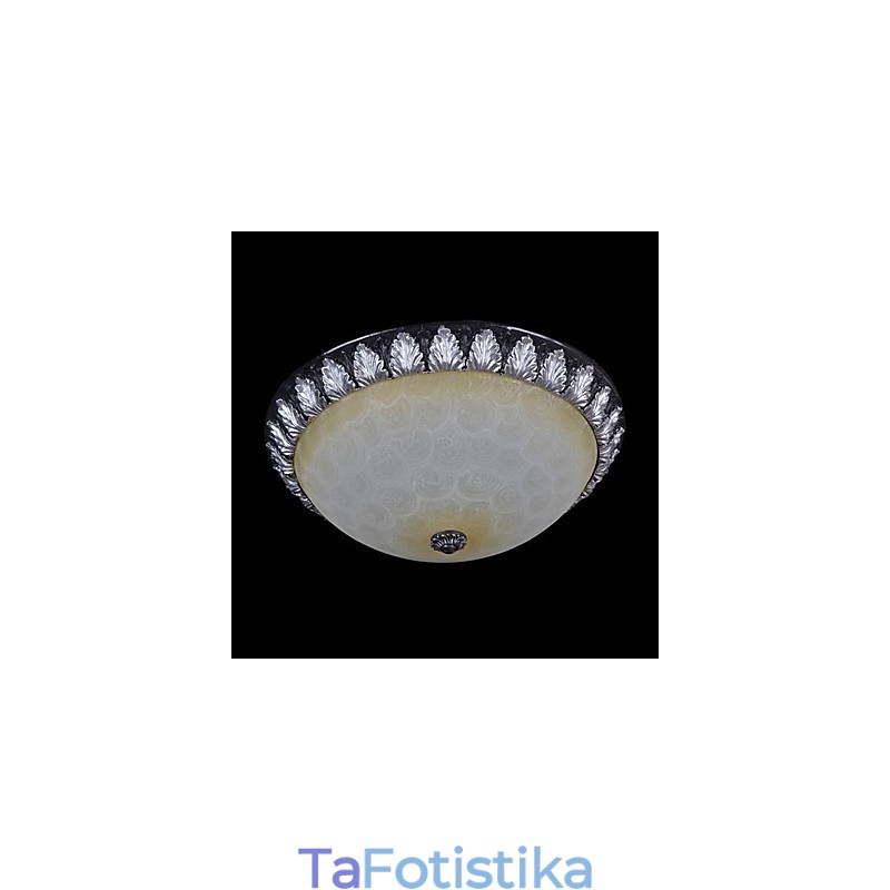 Flush Mount Light μοτίβο γυαλί ρητίνης ασημί σκάλισμα European Classic