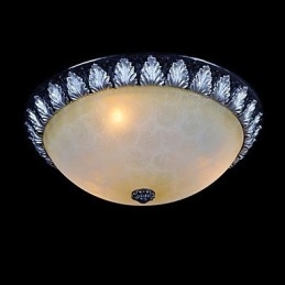 Flush Mount Light μοτίβο γυαλί ρητίνης ασημί σκάλισμα European Classic