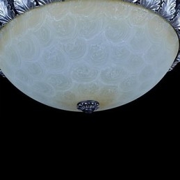 Flush Mount Light μοτίβο γυαλί ρητίνης ασημί σκάλισμα European Classic