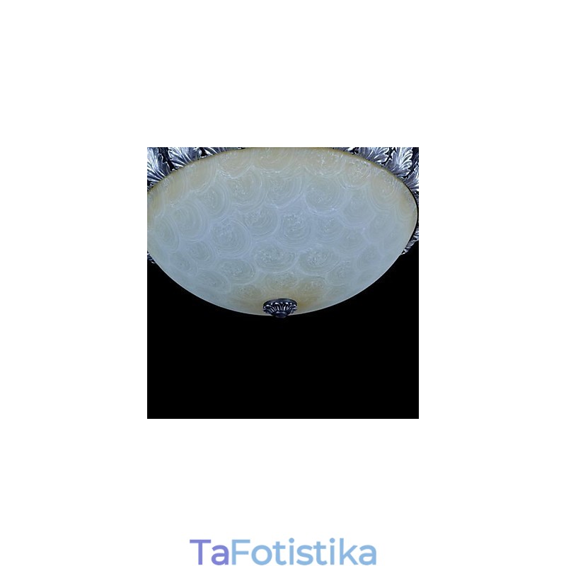 Flush Mount Light μοτίβο γυαλί ρητίνης ασημί σκάλισμα European Classic