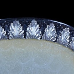 Flush Mount Light μοτίβο γυαλί ρητίνης ασημί σκάλισμα European Classic