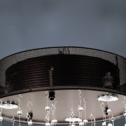 Μοντέρνα ημι-χωνευτή βάση με 3 Lights Butterfly Featured Shade