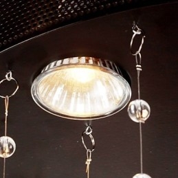 Μοντέρνα ημι-χωνευτή βάση με 3 Lights Butterfly Featured Shade