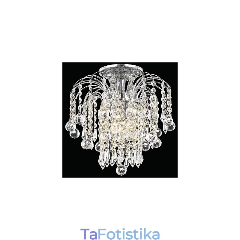 Μοντέρνα 4 Light Flush Mount φώτα με κρυστάλλινες χάντρες