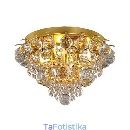 Μοντέρνα βάση Crystal Flush με 5 φώτα Μοντέρνα βάση Crystal Flush με 5 φώτα