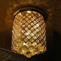 Crystal Modern Flush Mount Gold με φινίρισμα σε σχήμα σπιράλ