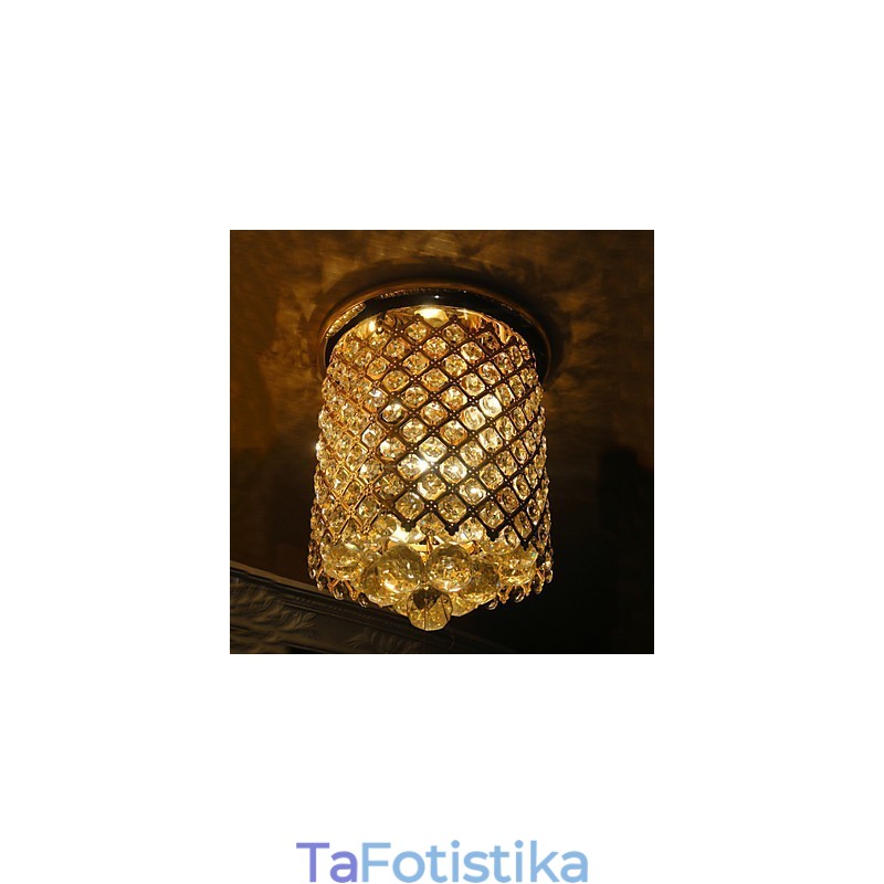Crystal Modern Flush Mount Gold με φινίρισμα σε σχήμα σπιράλ