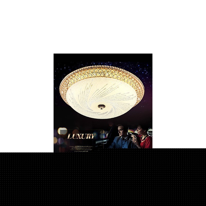 Μοντέρνο Luxury Crystal Light Absorb Dome Light SMD Διπλό Χρώμα Διάμετρος 50CM
