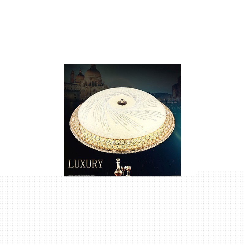 Μοντέρνο Luxury Crystal Light Absorb Dome Light SMD Διπλό Χρώμα Διάμετρος 50CM