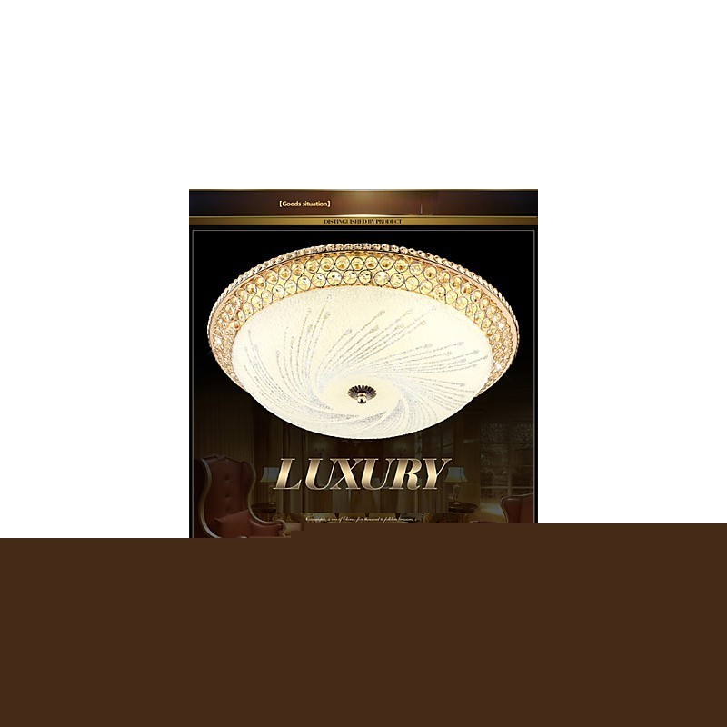 Μοντέρνο Luxury Crystal Light Absorb Dome Light SMD Διπλό Χρώμα Διάμετρος 50CM