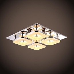 Acrylic Flush Mount 4 light Μοντέρνο ακρυλικό επιμεταλλωμένο ανοξείδωτο ατσάλι