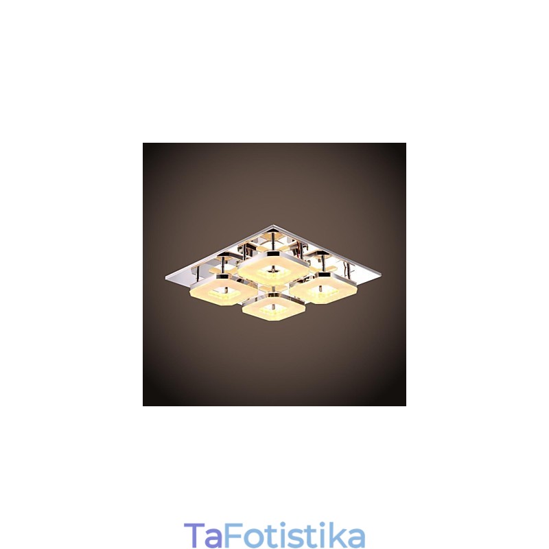 Acrylic Flush Mount 4 light Μοντέρνο ακρυλικό επιμεταλλωμένο ανοξείδωτο ατσάλι