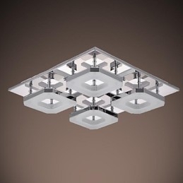 Acrylic Flush Mount 4 light Μοντέρνο ακρυλικό επιμεταλλωμένο ανοξείδωτο ατσάλι