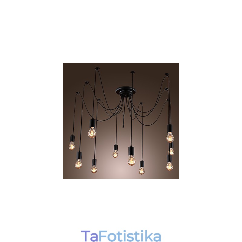 Περιλαμβάνονται λαμπτήρες Vintage σχεδιασμού πολυελαίου Living 10 Lights Κρεμαστό φως