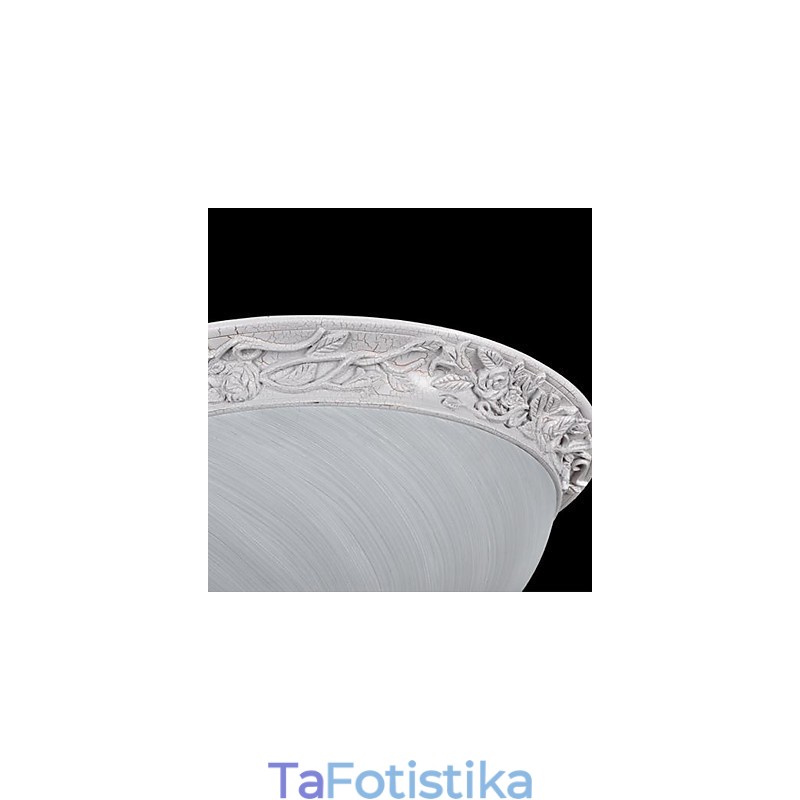White Flush Mount Light Glass Resin Carving European Classic
