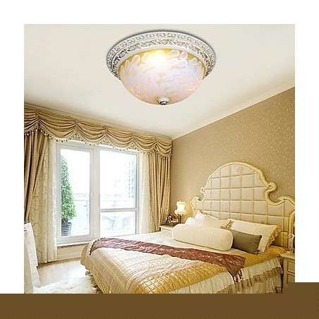 White Flush Mount Light μοτίβο γυαλιού ρητίνης Gold Carving European Classic White Flush Mount Light μοτίβο γυαλιού ρητίνης Gold Carving European Classic