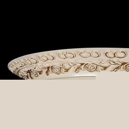 White Flush Mount Light μοτίβο γυαλιού ρητίνης Gold Carving European Classic