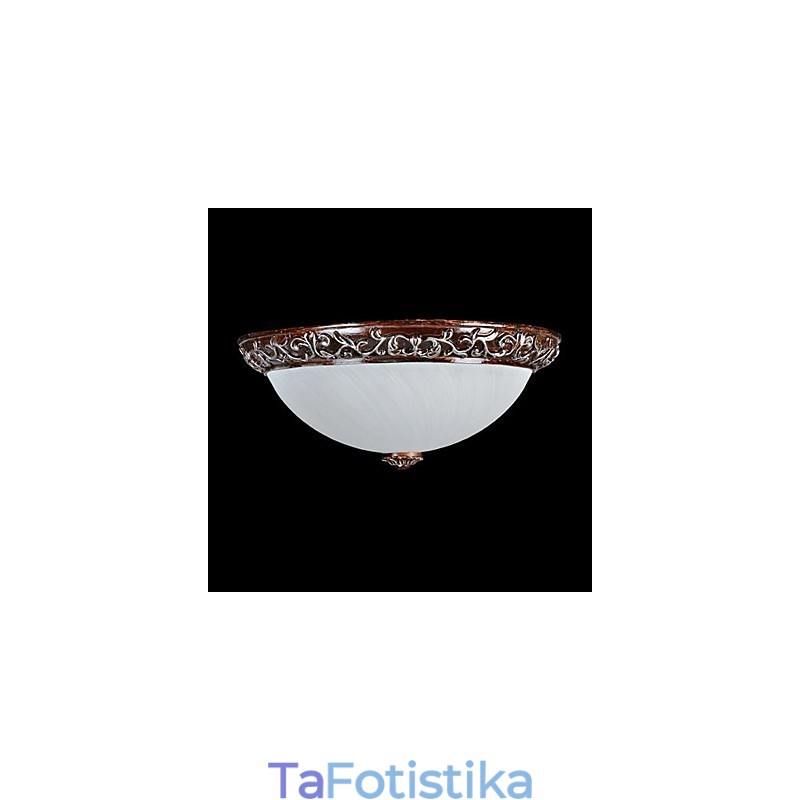 Flush Mount Light Glass Resin Silver Carving European Classic