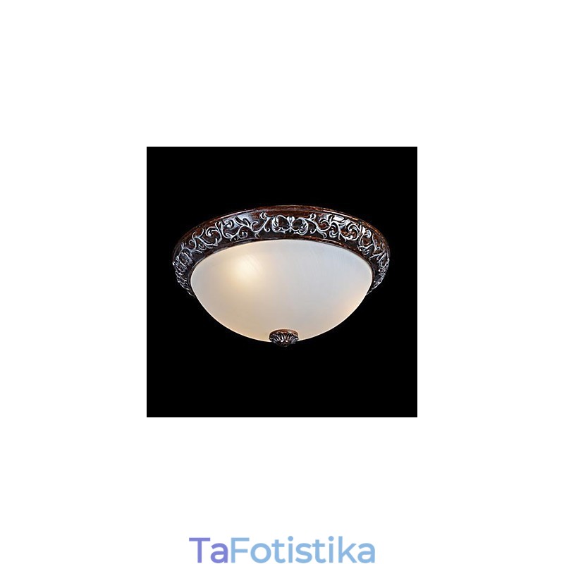 Flush Mount Light Glass Resin Silver Carving European Classic