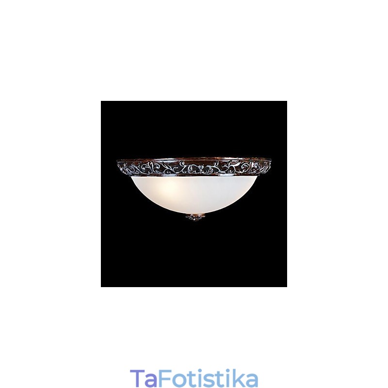 Flush Mount Light Glass Resin Silver Carving European Classic